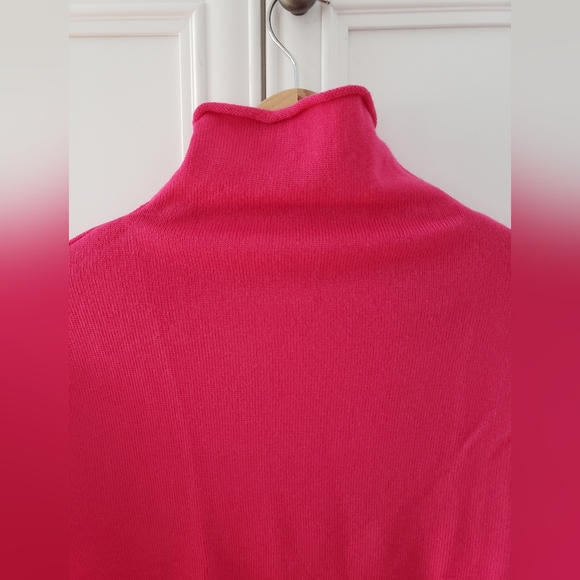 Wilfred cyprie mock neck merino wool sweater in vital pink sz S - Picture 9 of 10